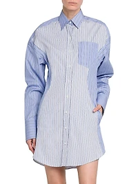 Mixed Stripe Shirtdress