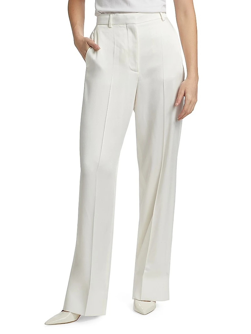 Loose Crease-Front Trousers