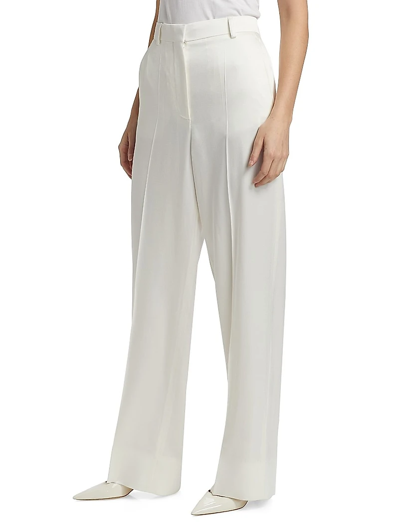 Loose Crease-Front Trousers