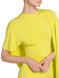 Asymmetric Jersey Minidress