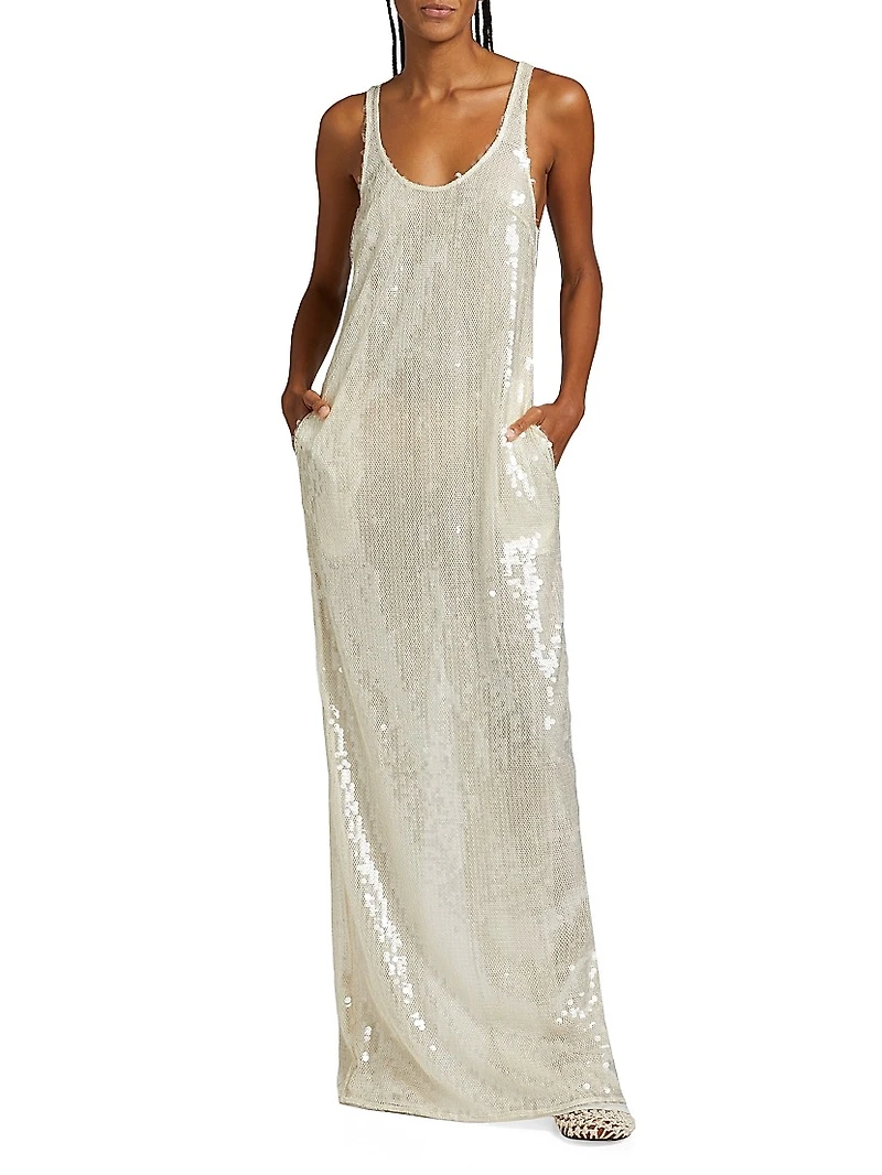 Sequined Tank Gown