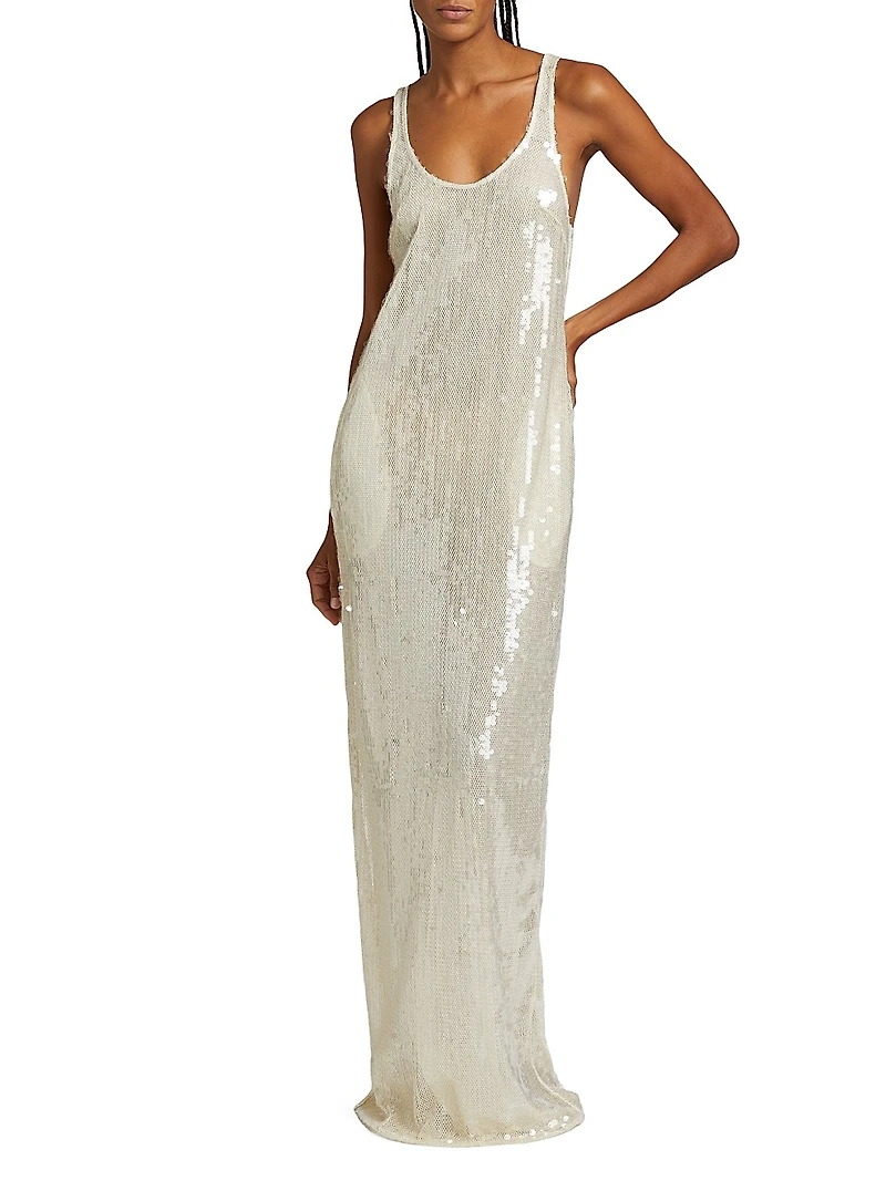Sequined Tank Gown