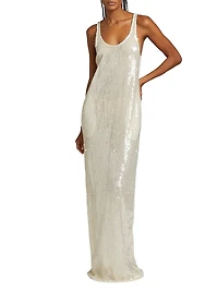 Sequined Tank Gown