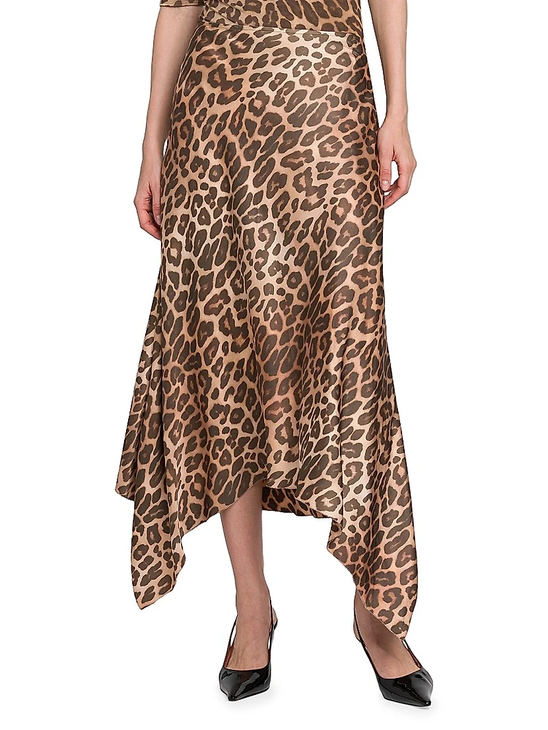 Leopard Flowy Skirt