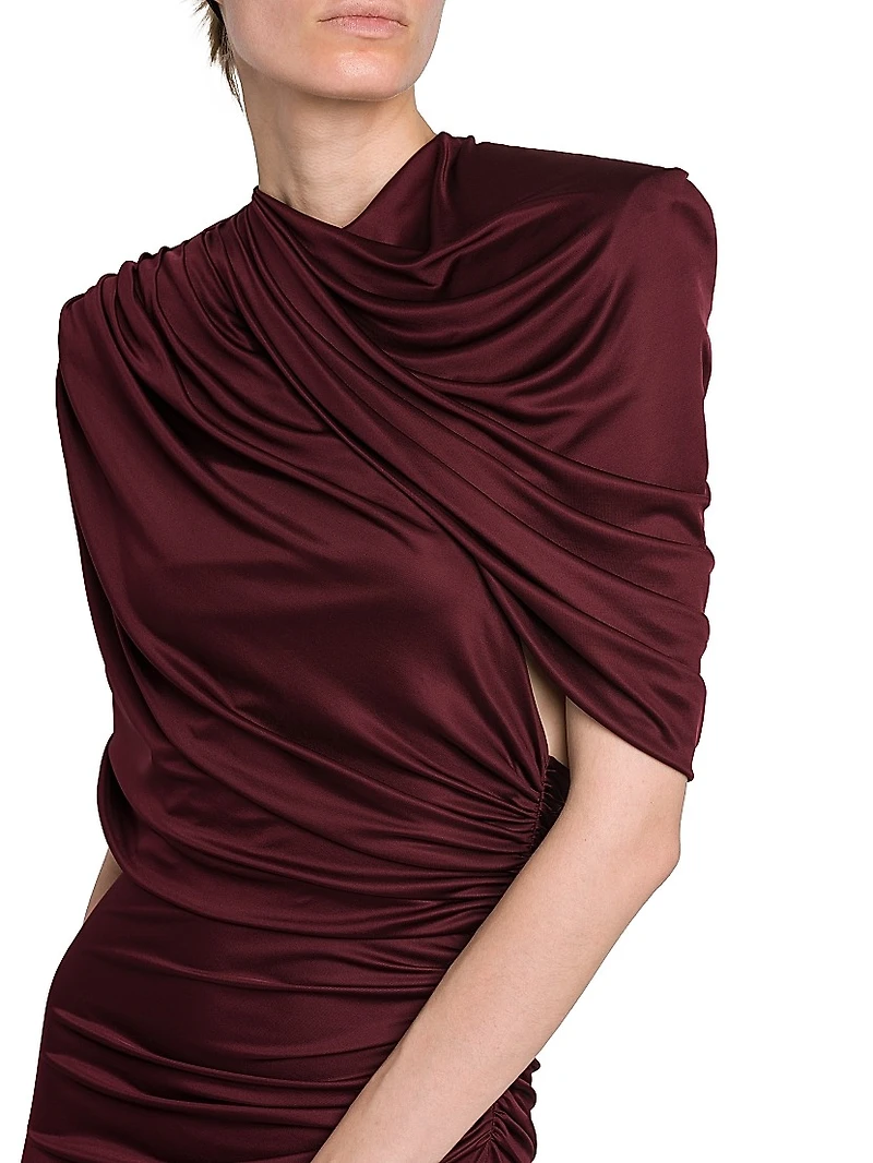 Draped Cape Gown