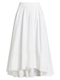 Avani Poplin Midi-Skirt