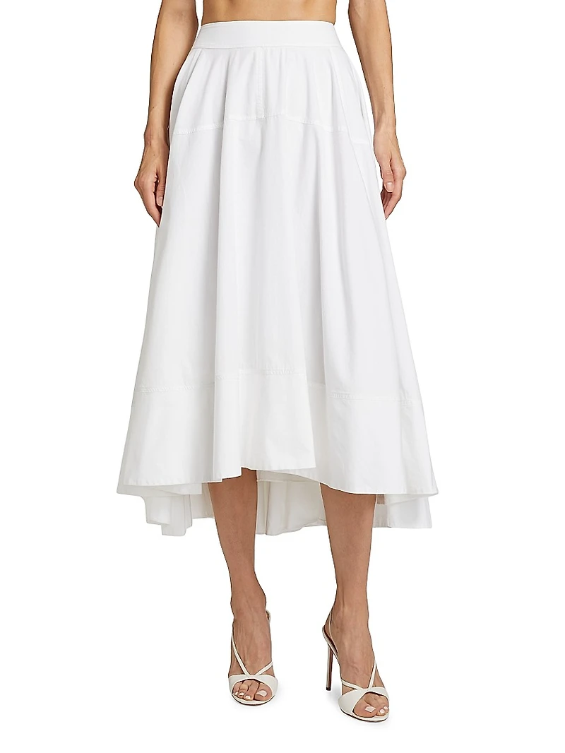 Avani Poplin Midi-Skirt