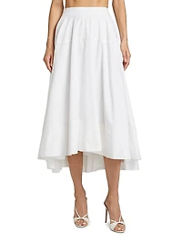 Avani Poplin Midi-Skirt
