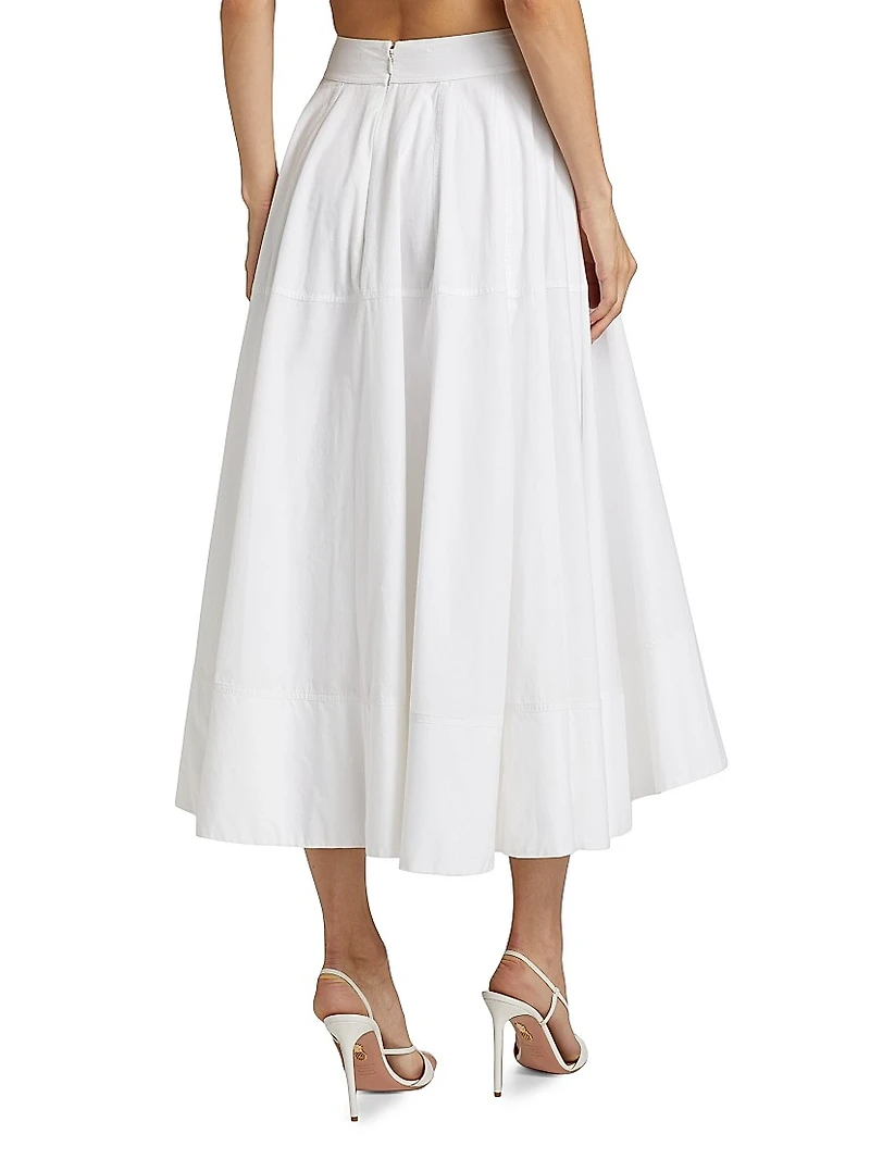 Avani Poplin Midi-Skirt