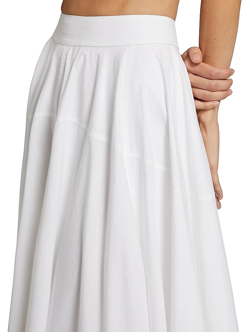 Avani Poplin Midi-Skirt