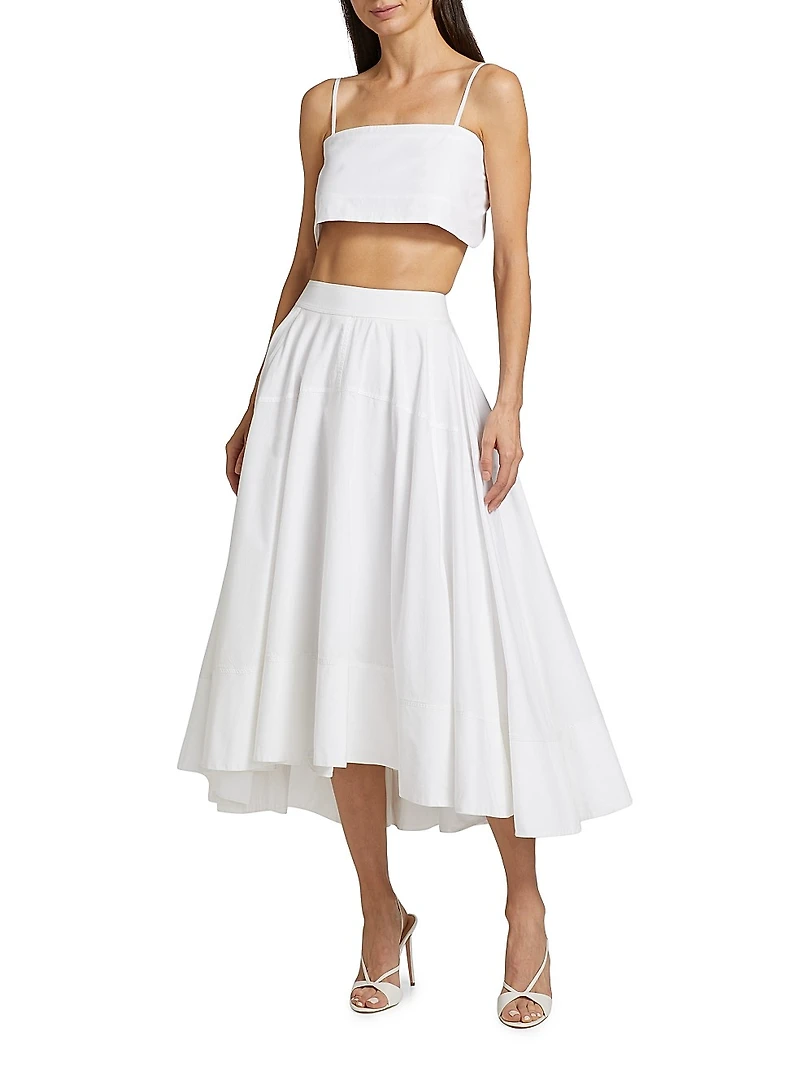 Avani Poplin Midi-Skirt