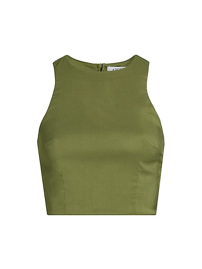 Lina Satin Crop Top