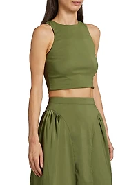 Lina Satin Crop Top