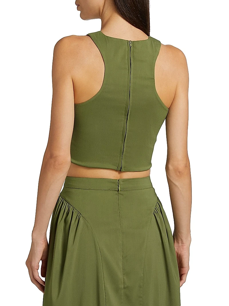 Lina Satin Crop Top