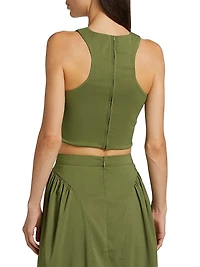 Lina Satin Crop Top