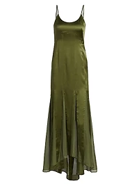 Kaida Charmeuse & Chiffon Dress