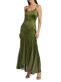Kaida Charmeuse & Chiffon Dress