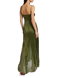 Kaida Charmeuse & Chiffon Dress
