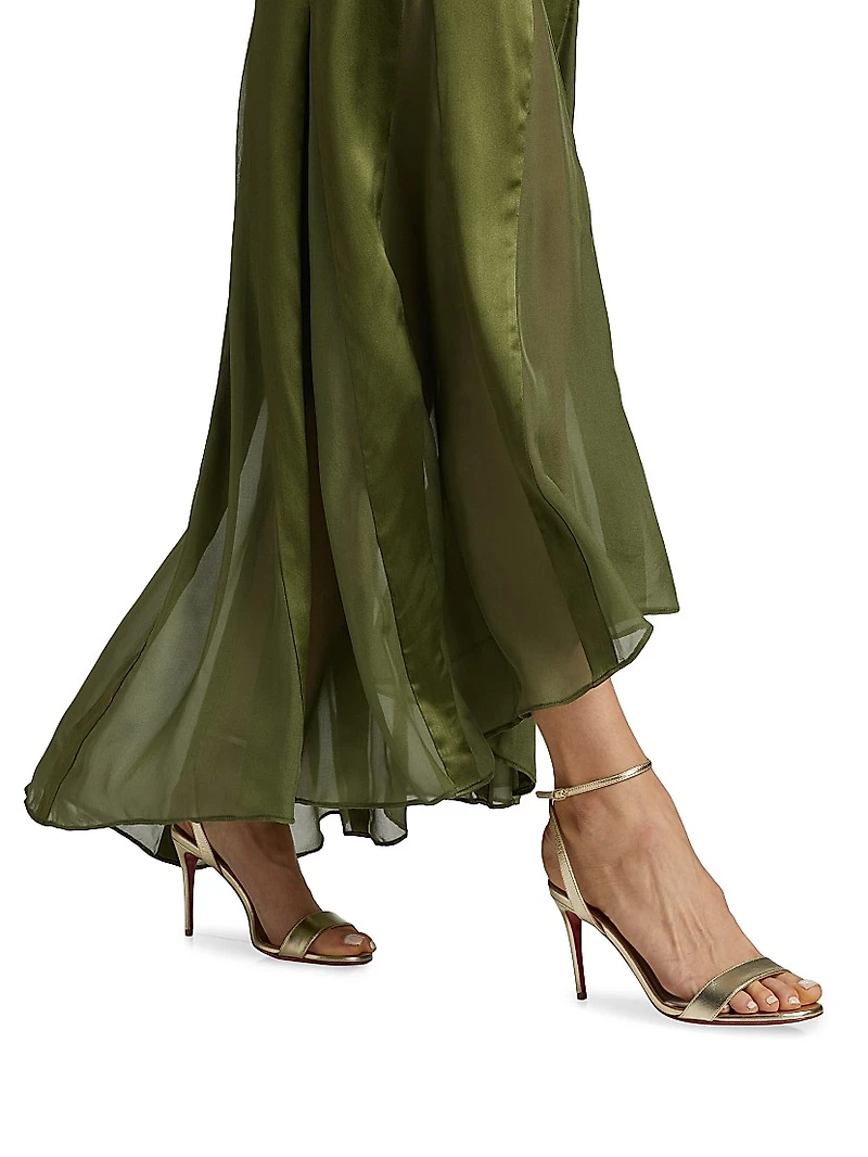 Kaida Charmeuse & Chiffon Dress