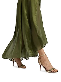 Kaida Charmeuse & Chiffon Dress