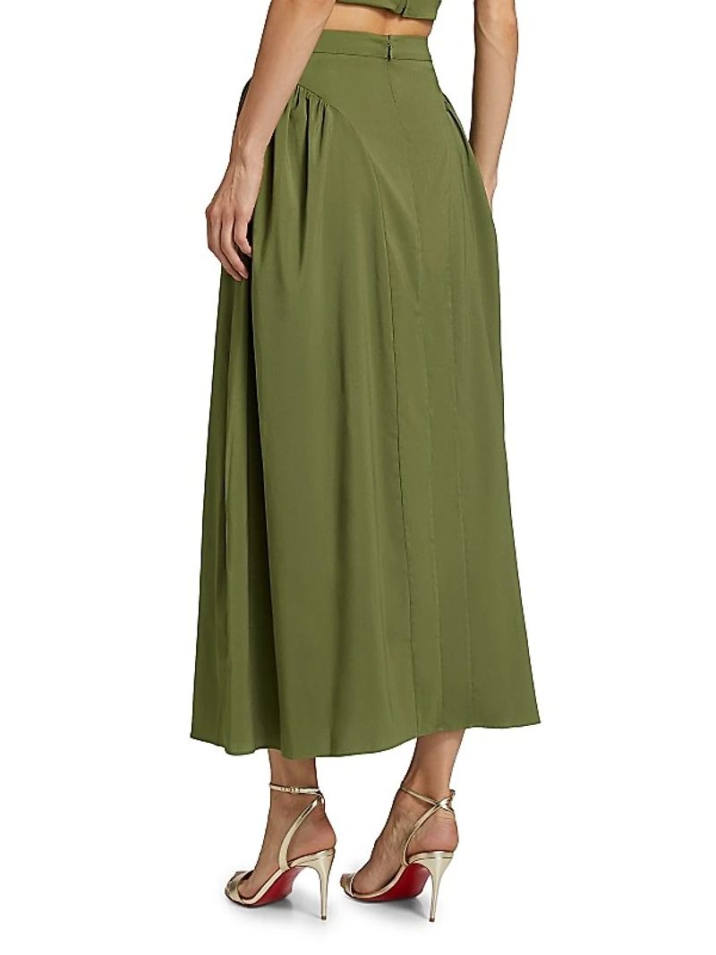 Seraphine Satin Maxi Skirt