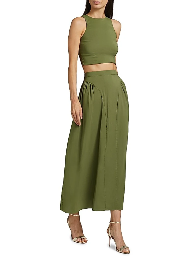 Seraphine Satin Maxi Skirt