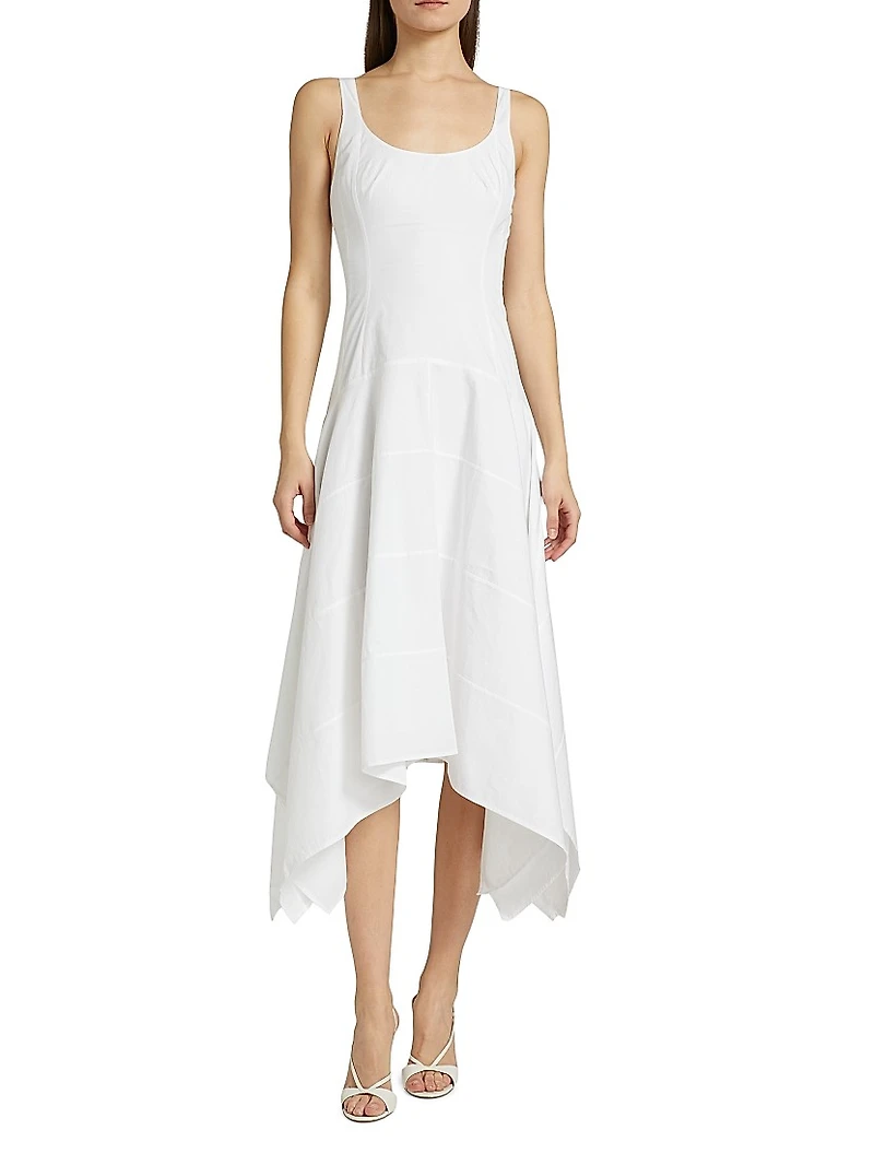 Ayesha Poplin Cotton Midi-Dress