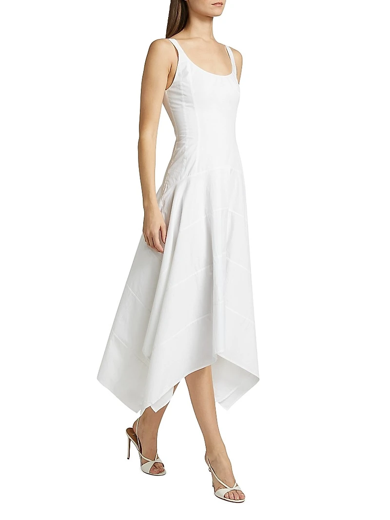 Ayesha Poplin Cotton Midi-Dress