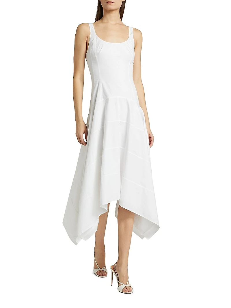 Ayesha Poplin Cotton Midi-Dress