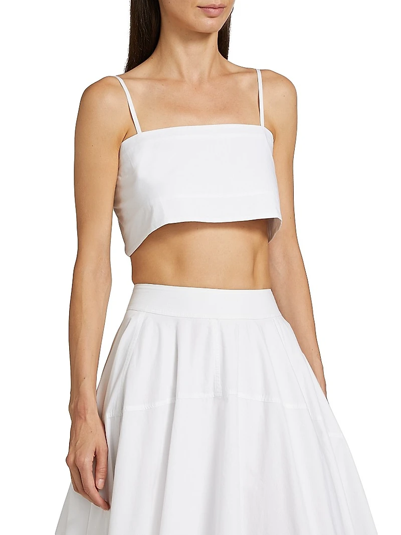 Walton Poplin Crop Top