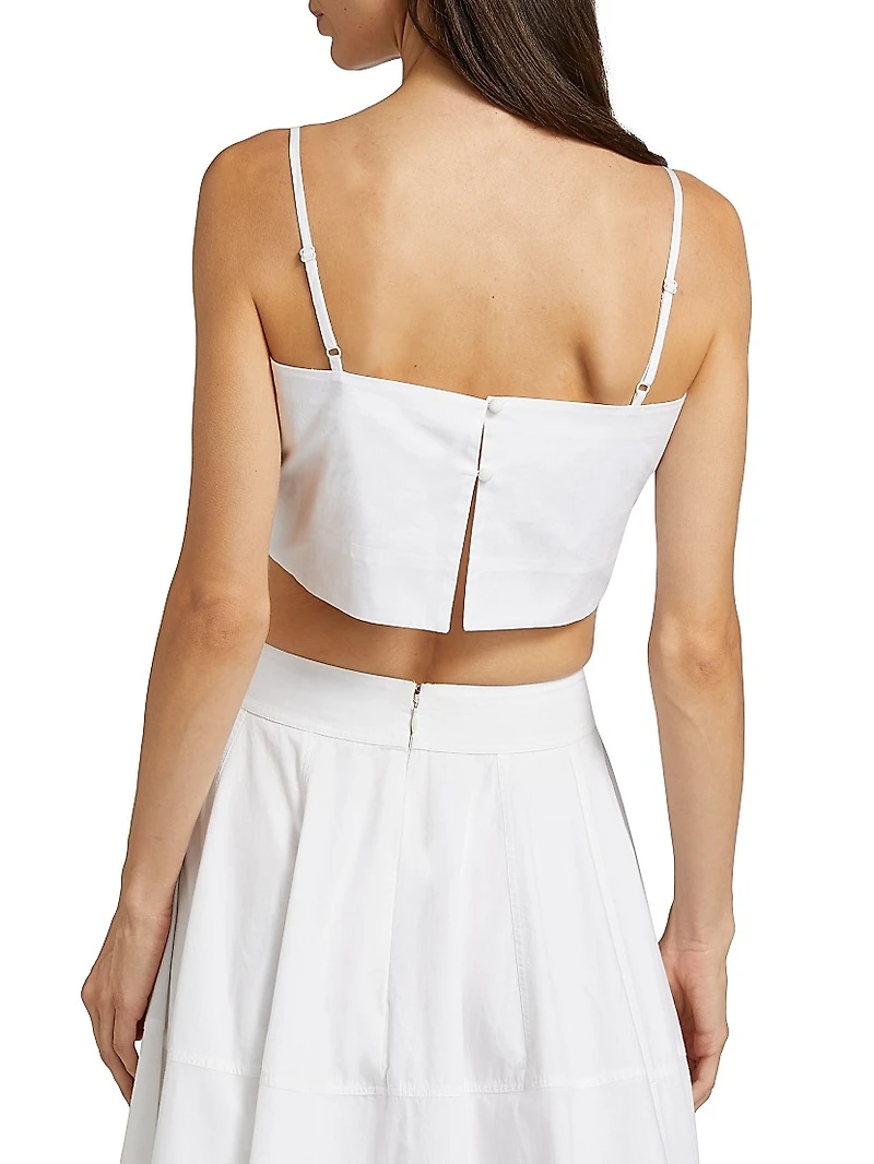 Walton Poplin Crop Top