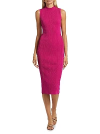 Rib-Knit Midi-Dress