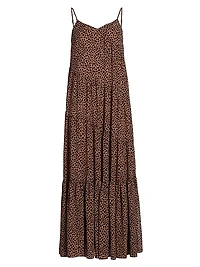 Cheetah Tiered Sleeveless Maxi Dress