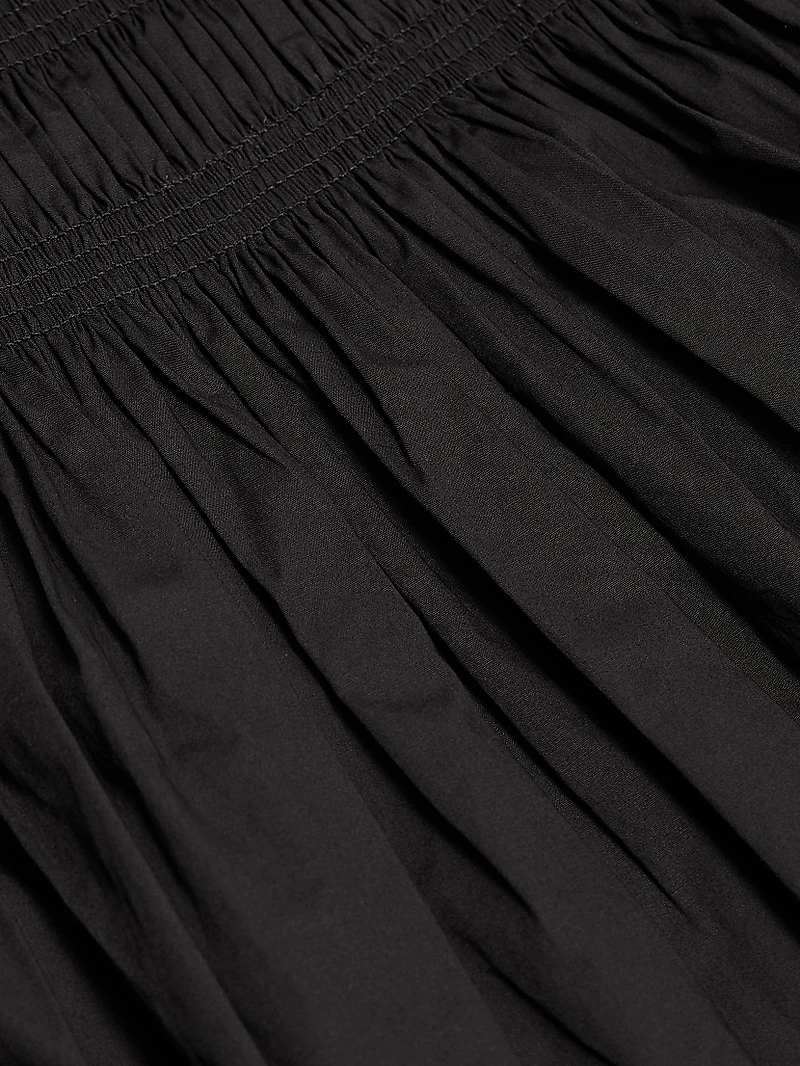 Smocked Cotton Midi Dress