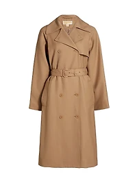 Cotton Belted Double-Breasted Trench Coat