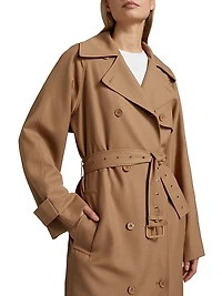 Cotton Belted Double-Breasted Trench Coat