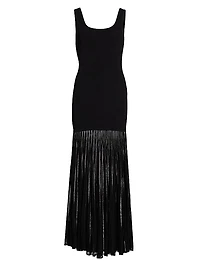 Sheer Rib Sleeveless Maxi Dress