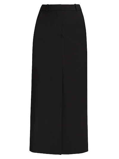Maxine Wool-Blend Maxi Skirt
