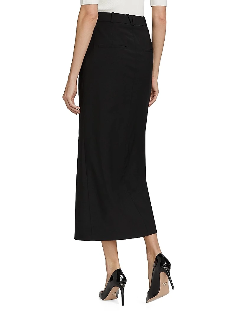 Maxine Wool-Blend Maxi Skirt