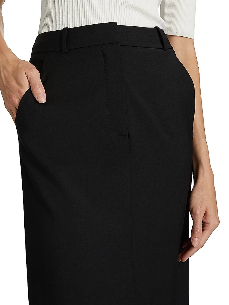 Maxine Wool-Blend Maxi Skirt