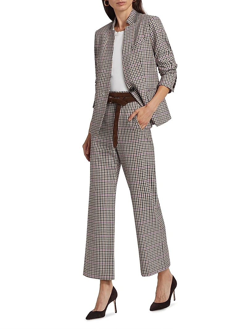 Dova Check Crop Pants