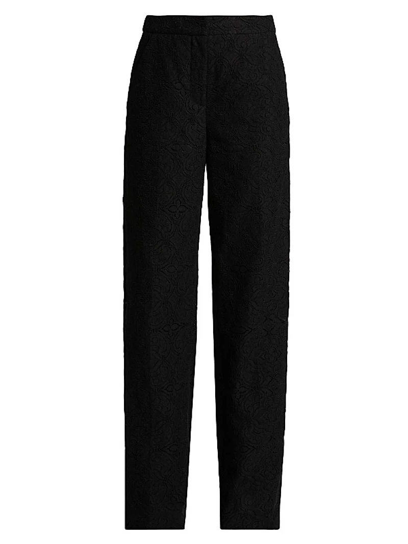 Tonelli Jacquard Straight-Leg Pants