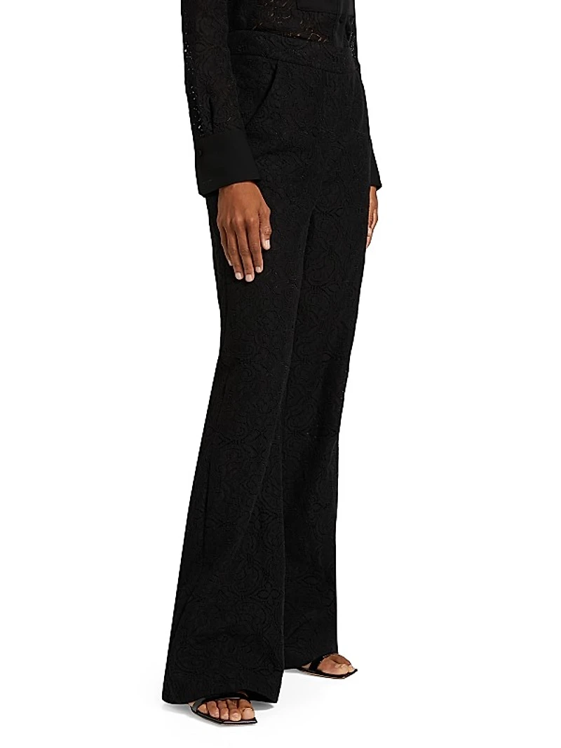 Tonelli Jacquard Straight-Leg Pants