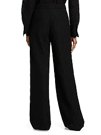 Tonelli Jacquard Straight-Leg Pants