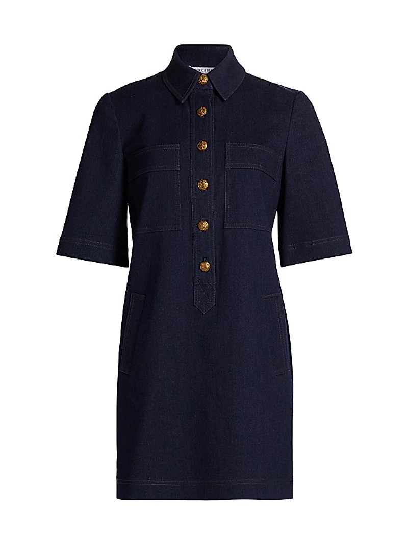 Koulis Stretch-Denim Minidress