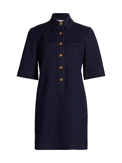 Koulis Stretch-Denim Minidress