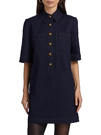 Koulis Stretch-Denim Minidress
