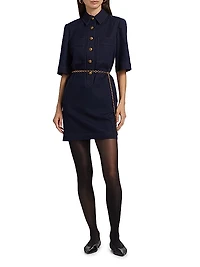 Koulis Stretch-Denim Minidress