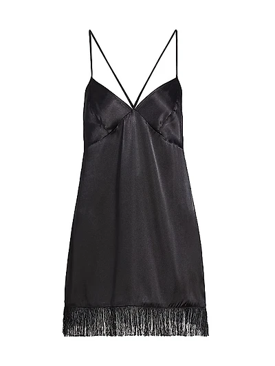 Holland Fringed Satin Chemise