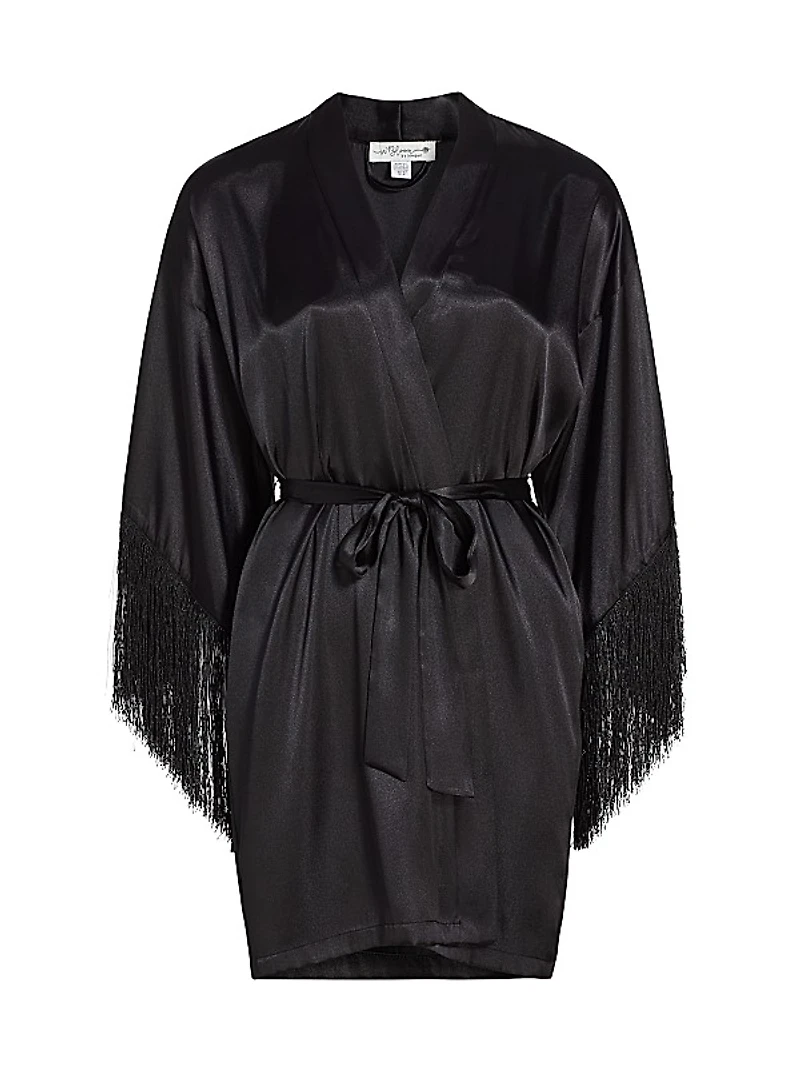 Holland Fringed Satin Robe